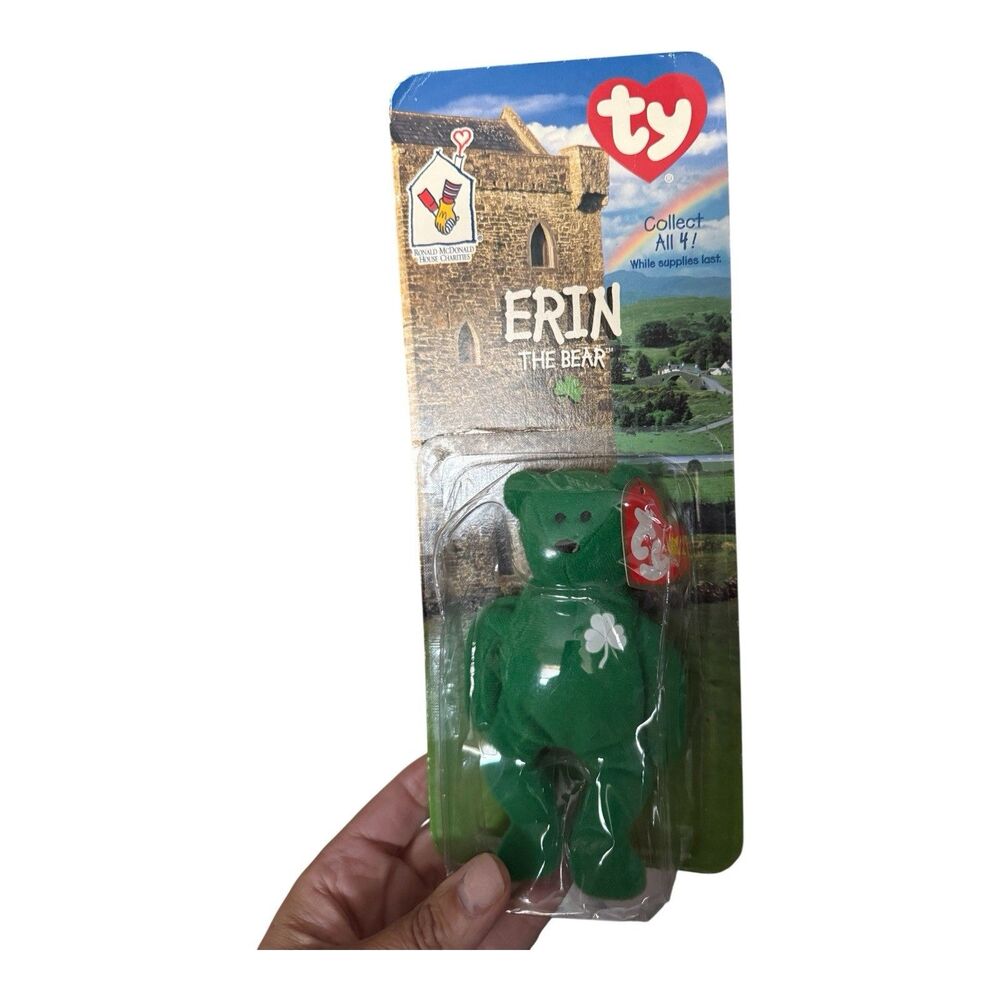Ty Beanie Baby Erin the Irish Bear 1 Of 4,000 Collectible TY Ireland Theme